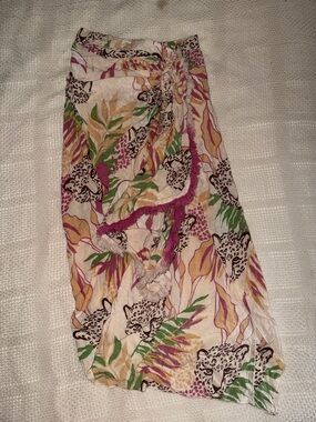 Women’s Cream Tropical Leopard Print Sarong